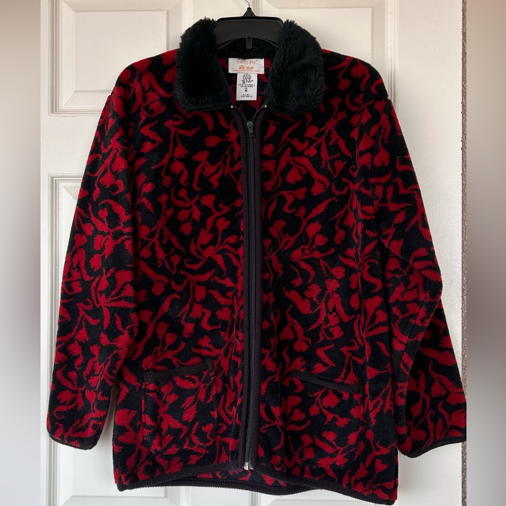 Tally Ho Brand Jacket Full Zip with Faux Fur Collar‎ Medium